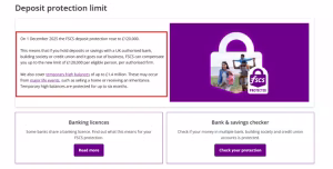 FSCS deposit protection up to £120,000