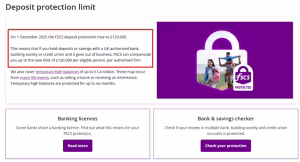 The FSCS increased standard deposit protection limit